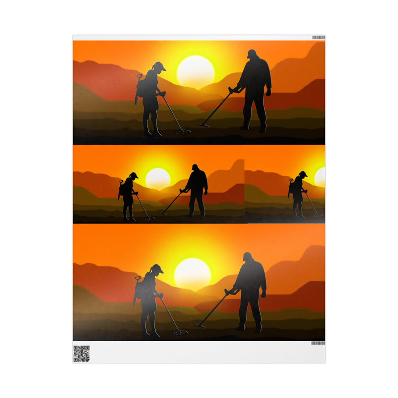 Metal Detector Wrapping Papers SUNSET Design - 3-sizes / 2 finishes available  sku 300