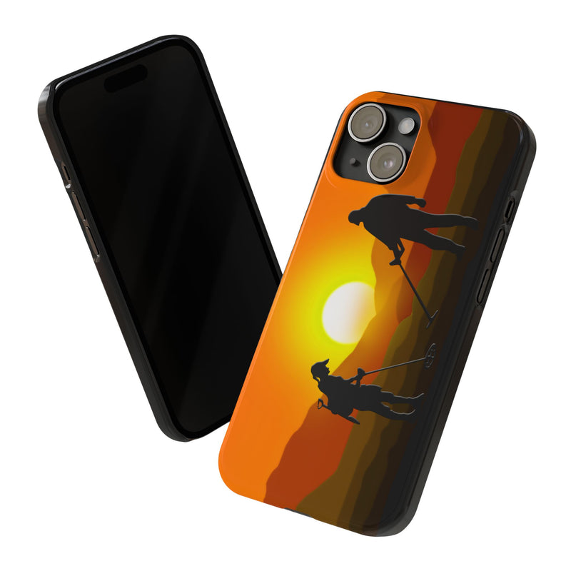 Slim iPhone Black Cases with SUNSET Detector Couple (iPhone 13-16 series) sku: 21