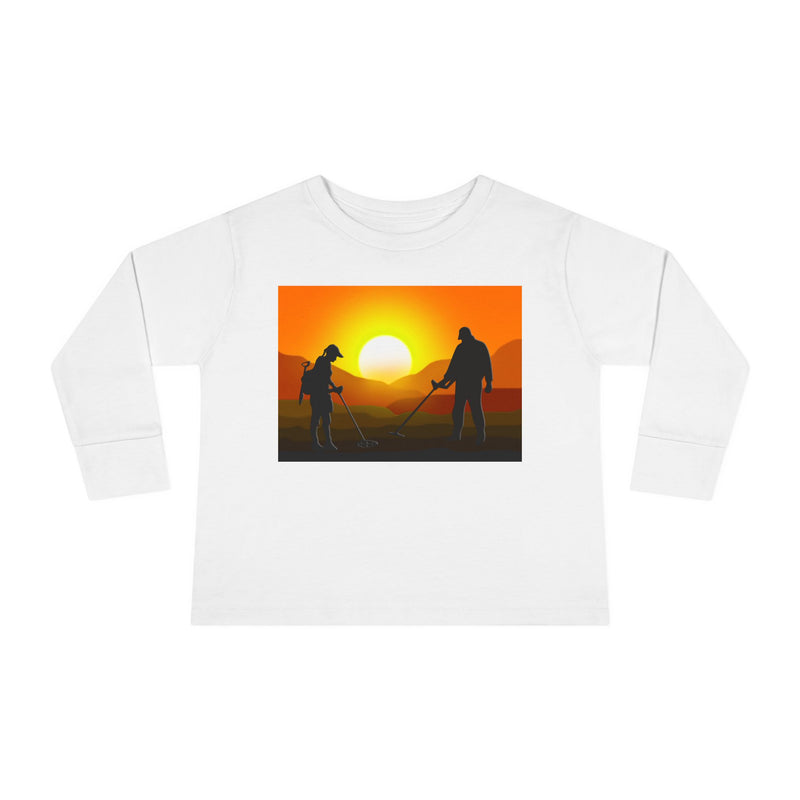 Toddler Long Sleeve Tee Sunset image with Detector Couple - sizes 2T - 5-6T  sku 125