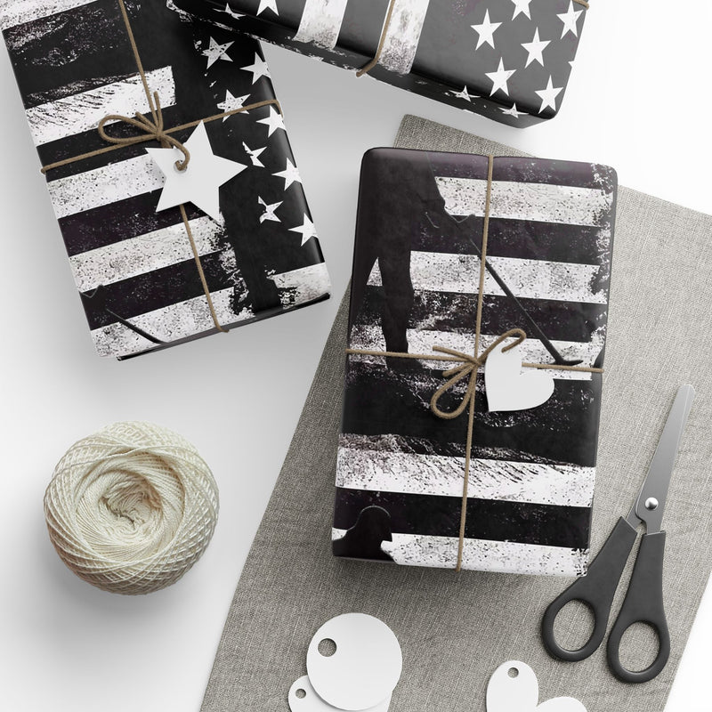 Metal Detector Wrapping Papers American Flag Design - 3-sizes / 2 finishes available  sku 301