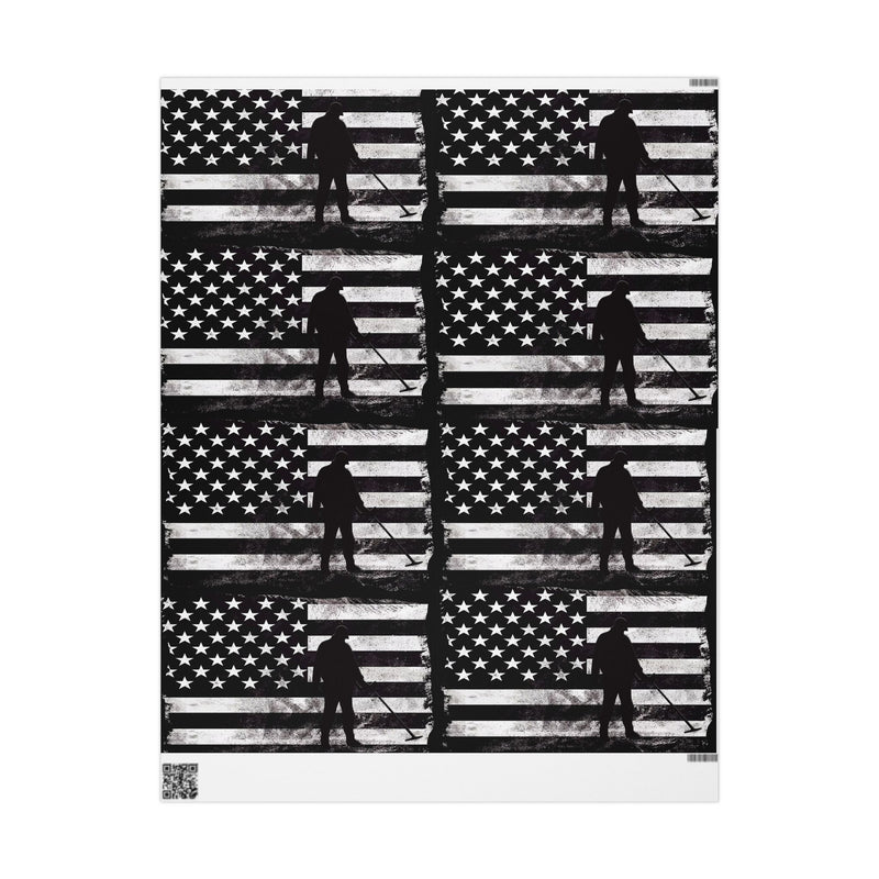 Metal Detector Wrapping Papers American Flag Design - 3-sizes / 2 finishes available  sku 301