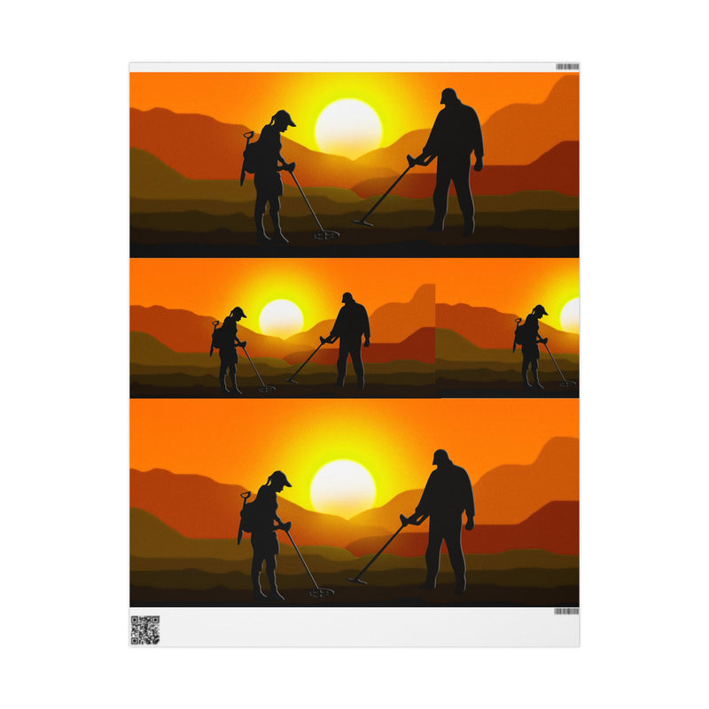 Metal Detector Wrapping Papers SUNSET Design - 3-sizes / 2 finishes available  sku 300