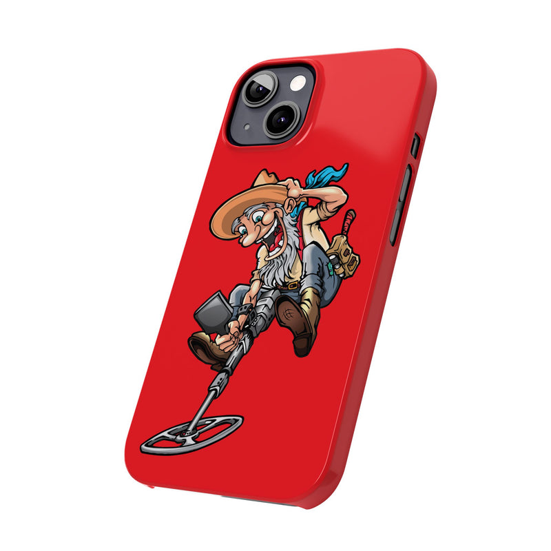 Slim iPhone Red Cases with Prospector Graphic (iPhone 13-16 series)