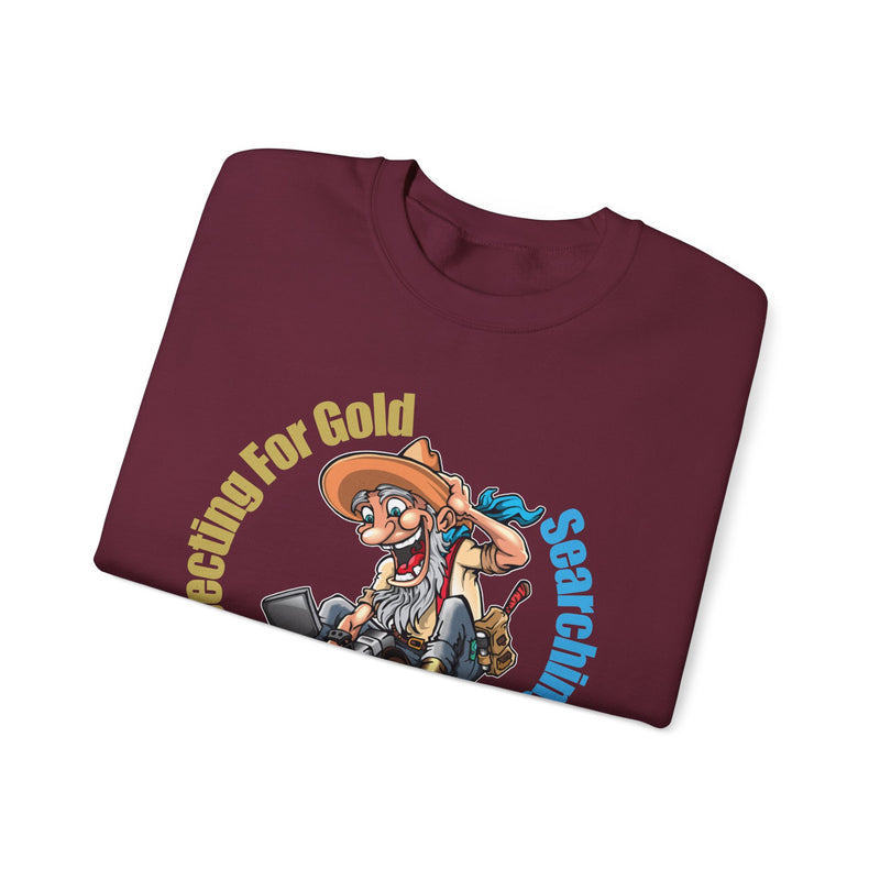 Heavy Blend Crewneck Sweatshirt - Prospector Graphic - "Prospecting for Gold Searching for Treasure" sku: 03