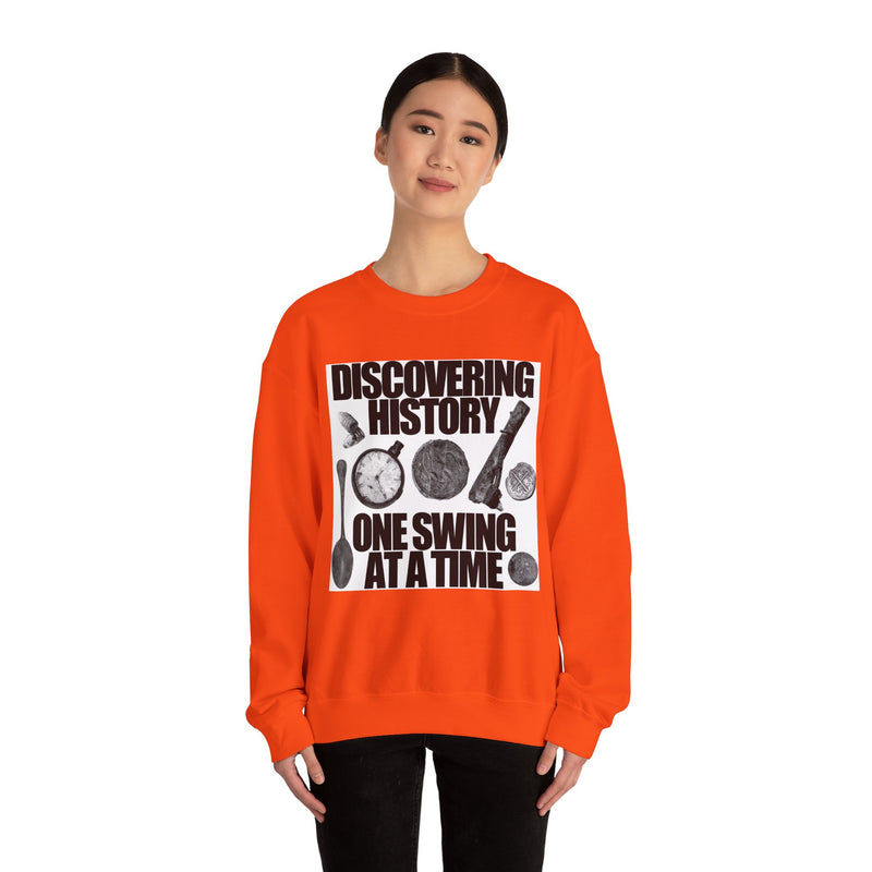 Relic Collection "Discovering History on Swing at a Time:, Heavy Blend Crewneck Sweatshirt - FREE SHIPPING