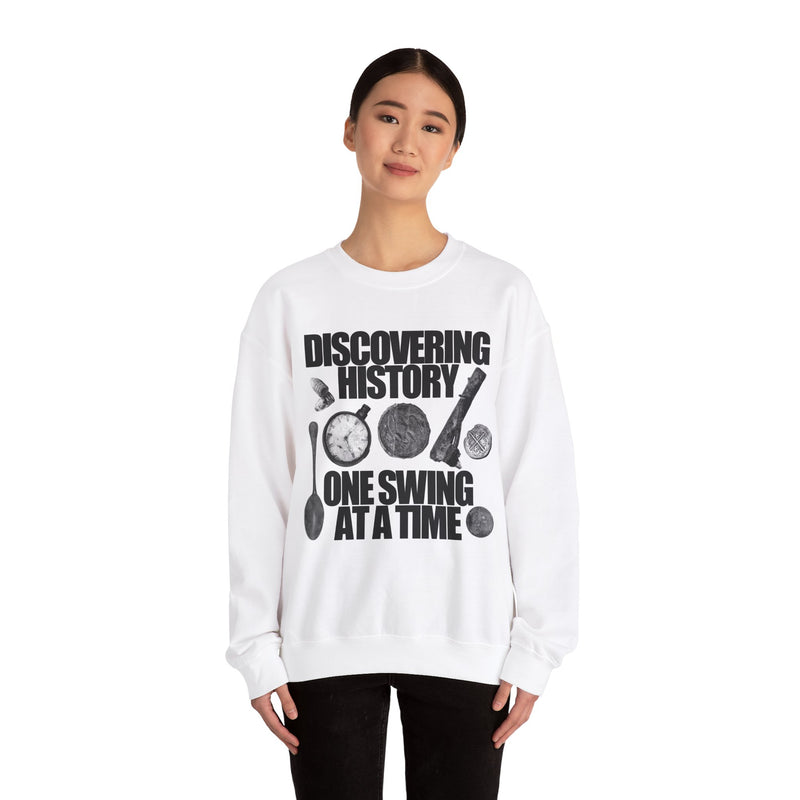 Relic Collection "Discovering History on Swing at a Time:, Heavy Blend Crewneck Sweatshirt - FREE SHIPPING