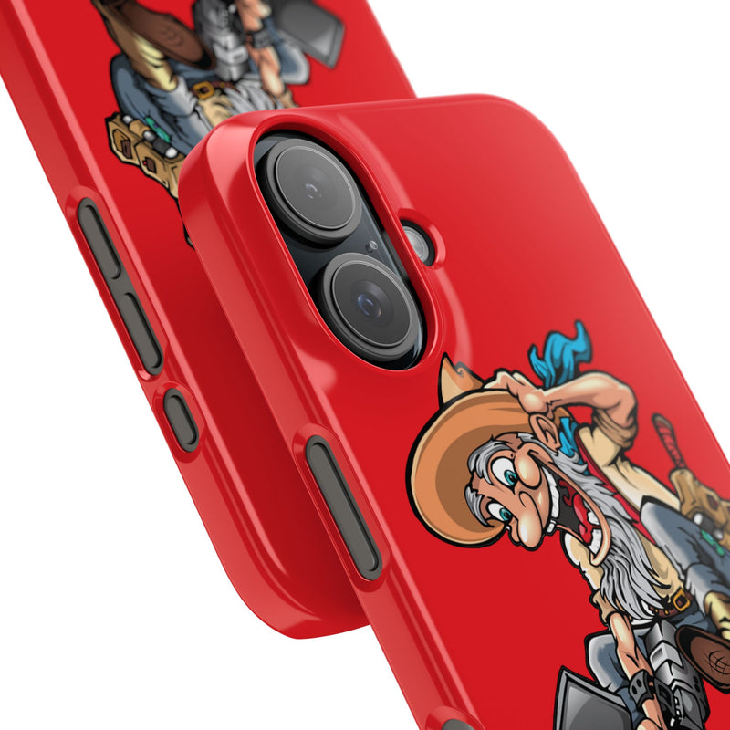 Slim iPhone Red Cases with Prospector Graphic (iPhone 13-16 series)