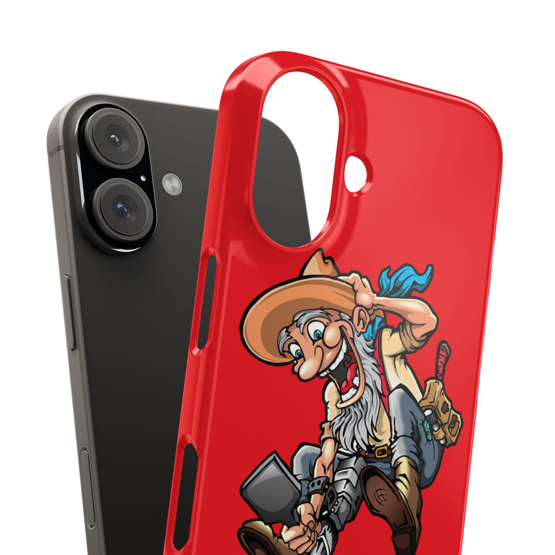 Slim iPhone Red Cases with Prospector Graphic (iPhone 13-16 series)