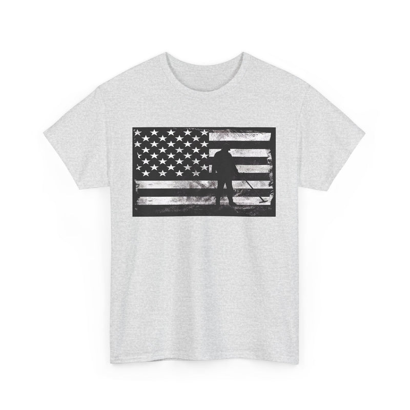 Graphic American Flag Detectorist Heavyweight T-Shirt. sku: 10