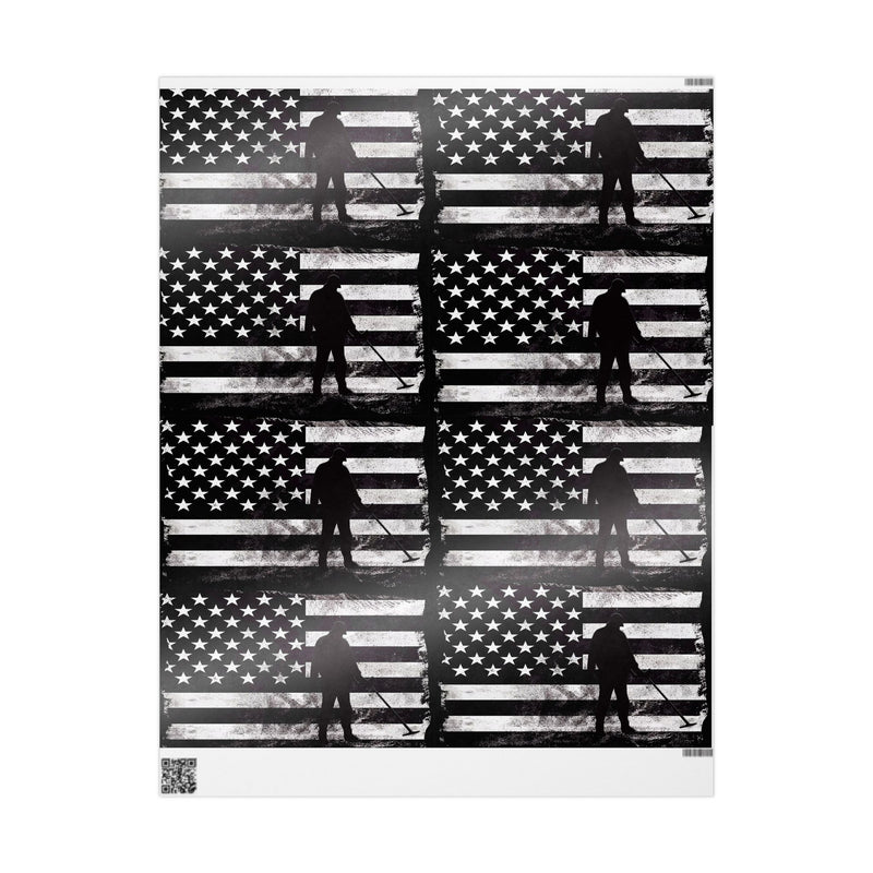 Metal Detector Wrapping Papers American Flag Design - 3-sizes / 2 finishes available  sku 301