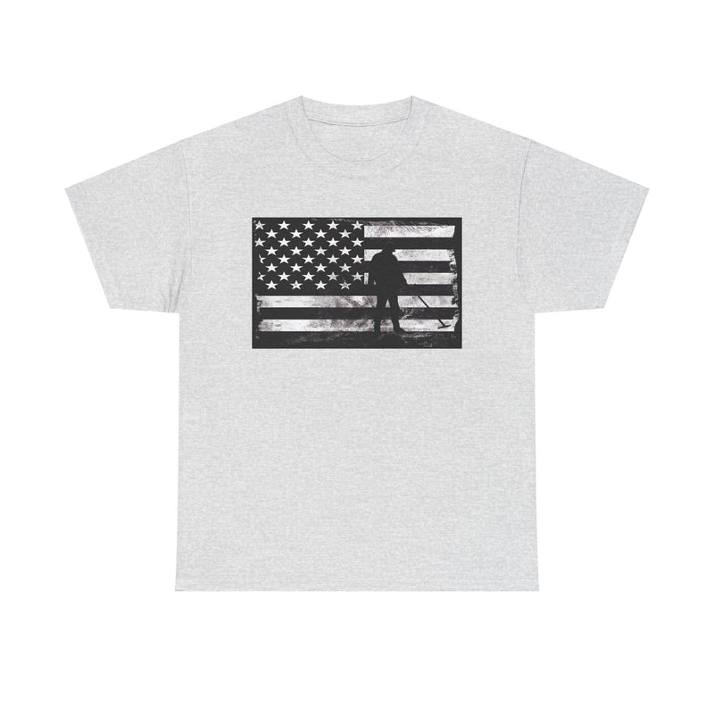 Graphic American Flag Detectorist Heavyweight T-Shirt. sku: 10