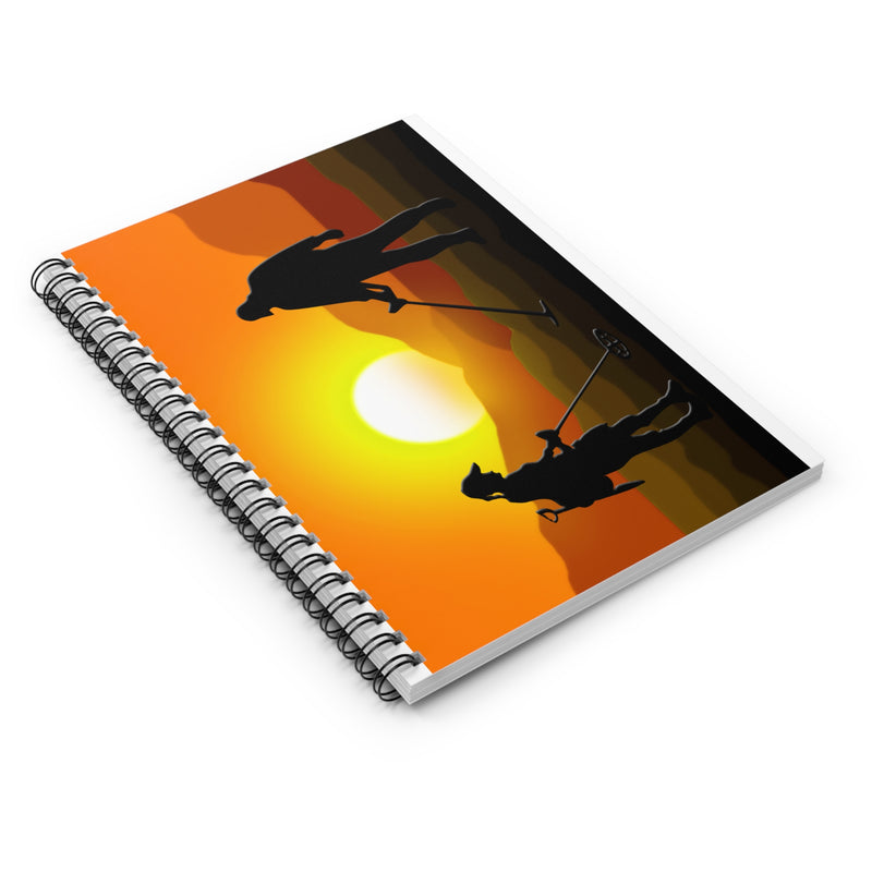 Sunset design with Detector Couple, Spiral Notebook - Ruled, 118 pages 6" X 8" sku: 129