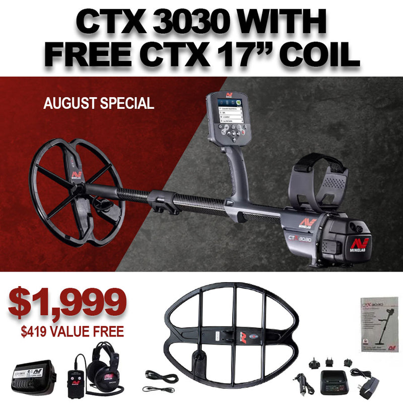 August Special Minelab CTX 3030 with FREE CTX 17” Smart Coil