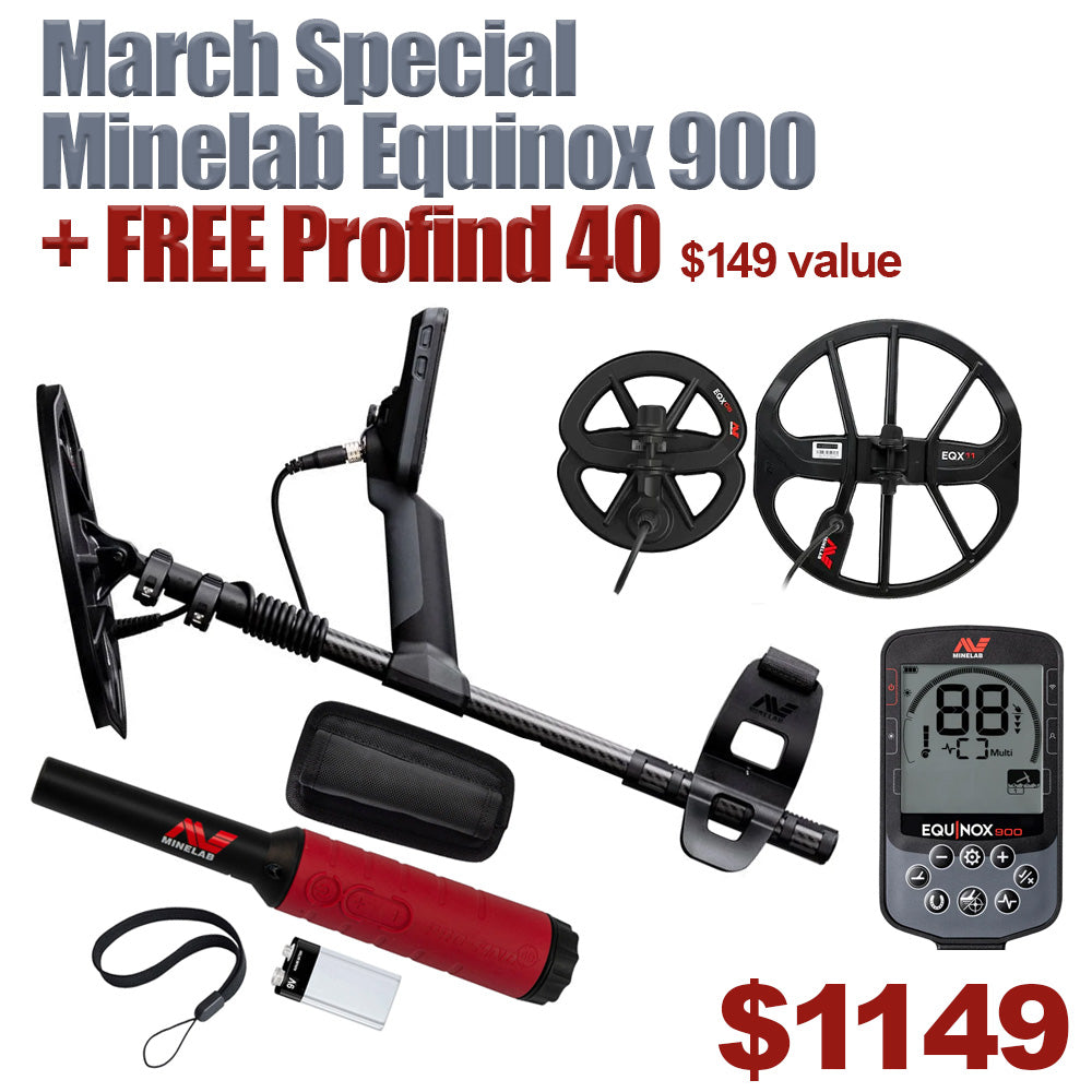 Minelab Equinox 900 + FREE Pro Find 40 Pinpointer - March Special