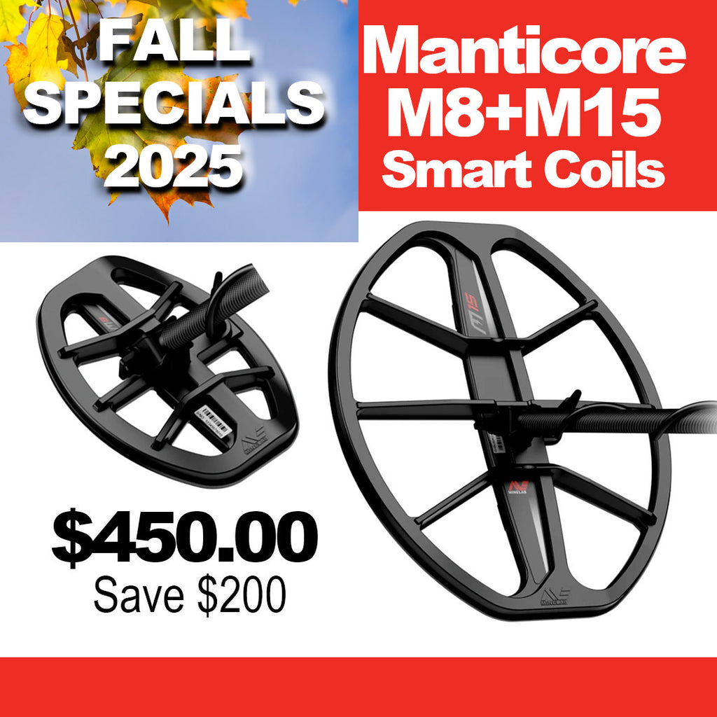 Minelab Manticore Coil Fall Special M8 + M15 Smart Coils $200 Savings
