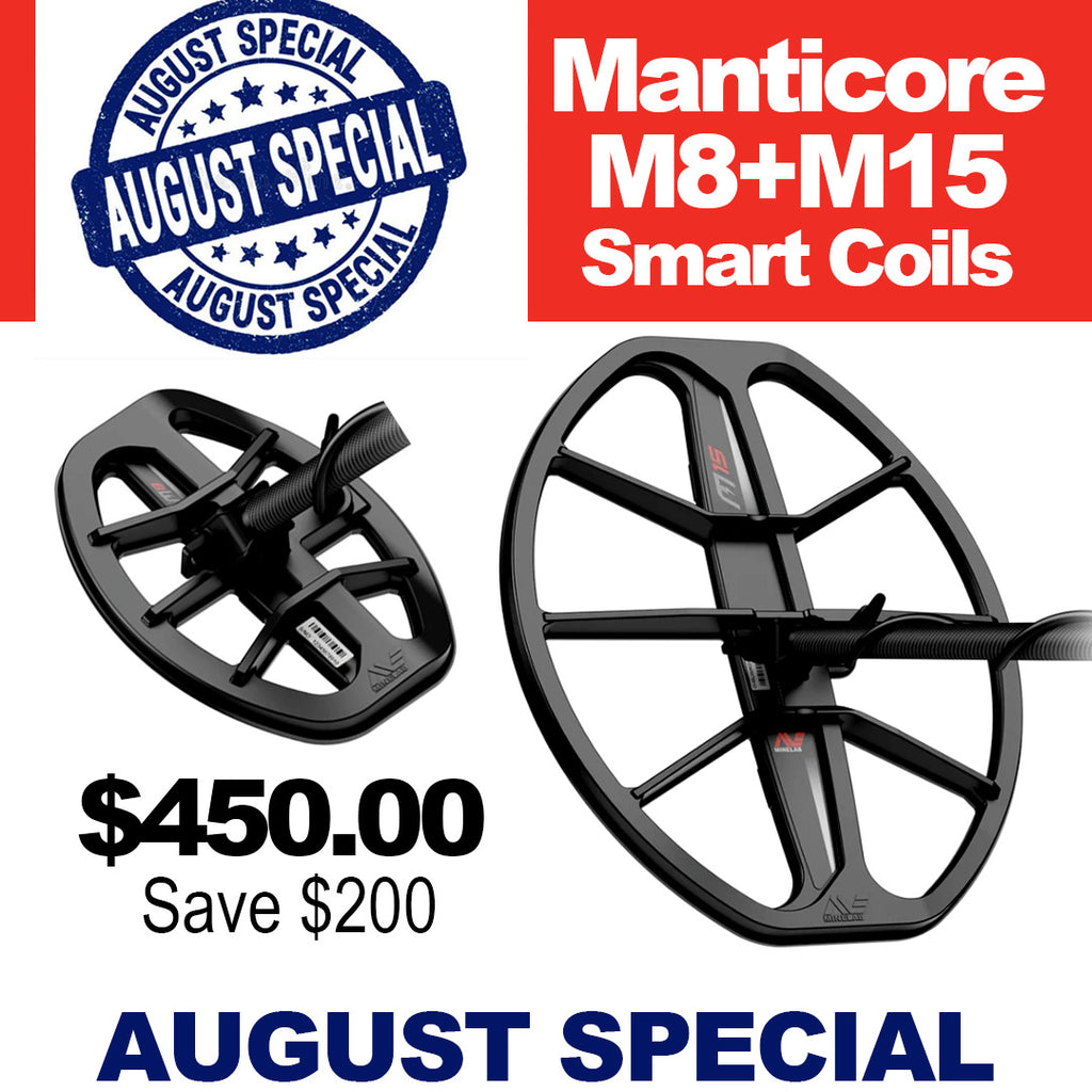 Minelab Manticore Coil August Special M8 + M15 Smart Coils $200 Savings