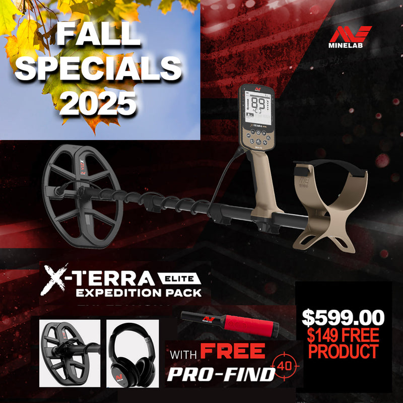 Minelab X-Terra Elite Expedition Pack + FREE Pro-Find 40 Fall Special