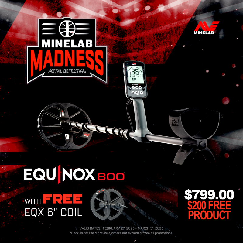 Minelab Equinox 800 + FREE 6" Coil MARCH MADNESS