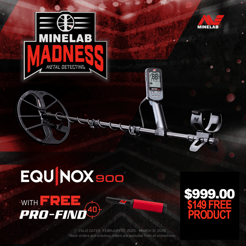 Minelab Equinox 900 + FREE Pro -Find 40 MARCH MADNESS