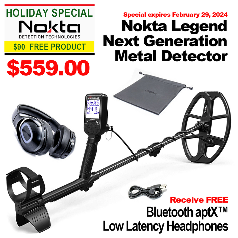 Nokta Legend Next Generation Receive FREE Bluetooth aptX™ Low Latency Headphones Bluetooth