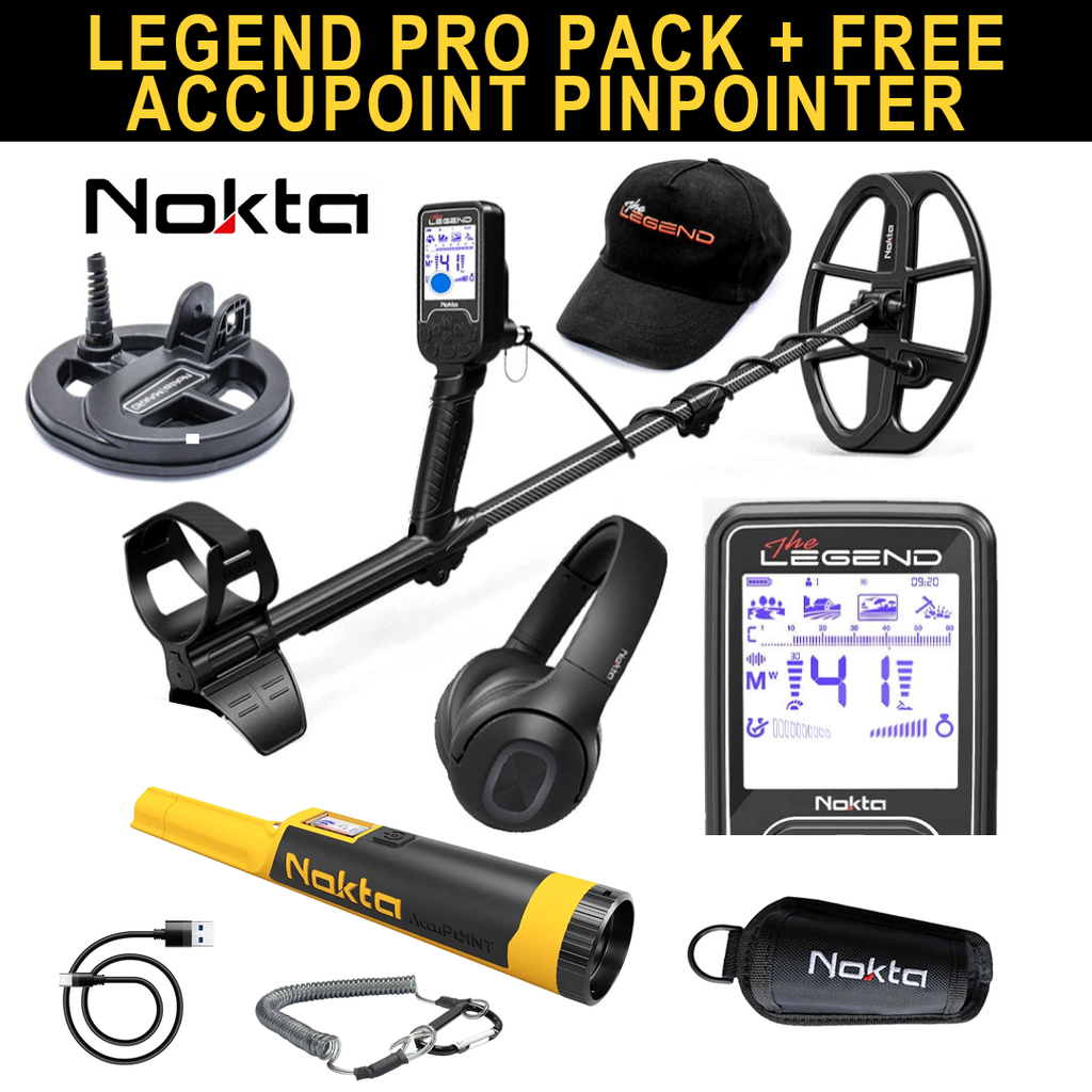 Nokta  Legend Pro Pack w/ 12" x 9" DD Coil + 6" Coil + FREE ACCUPOINT