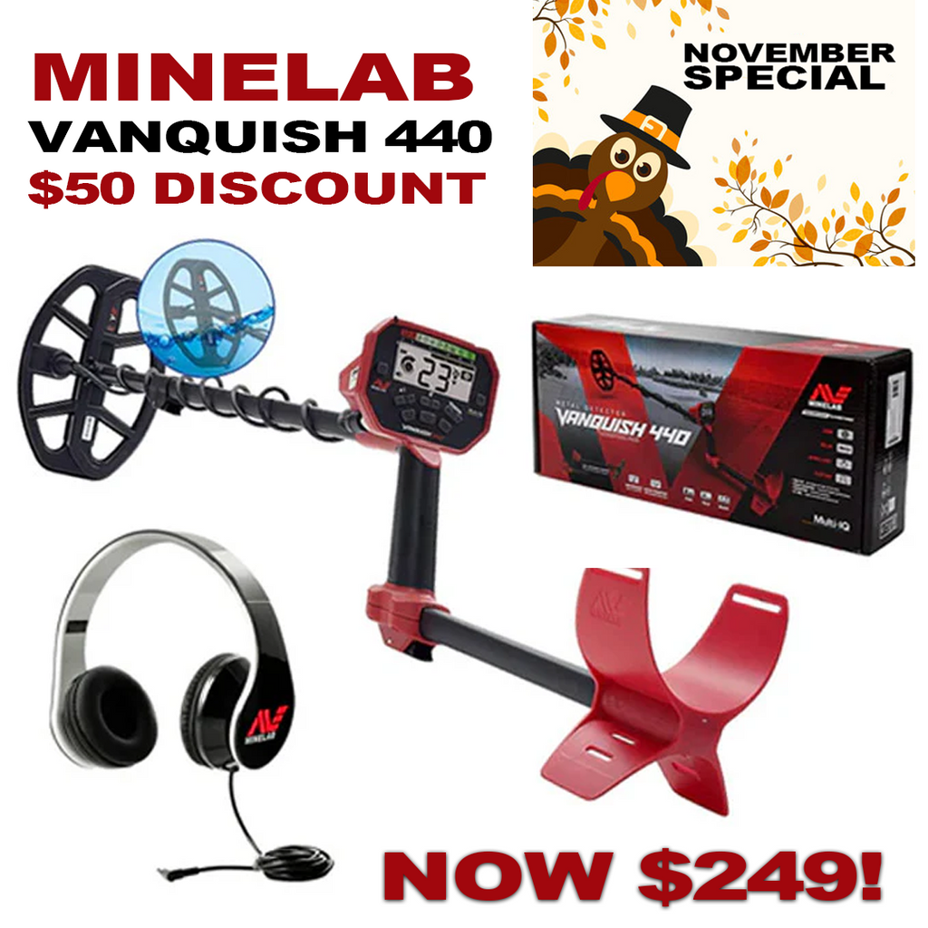 MINELAB VANQUISH 440 METAL DETECTOR - $50 Fall Discount!
