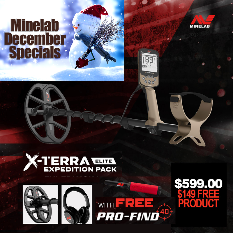 Minelab X-Terra Elite Expedition Pack + FREE Pro-Find 40 December Christmas