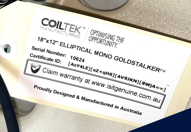 Coiltek 18X12 Elliptical Mono Goldstalker. Floor model