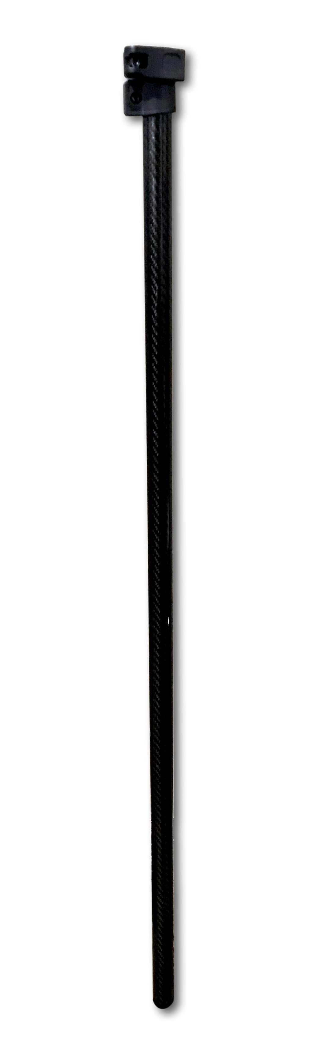 Steves Detector Rods Carbon Fiber Upper Shaft for Minelab Equinox 600/800 Black with End Cap