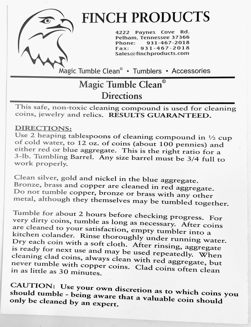 Lortone Magic Tumble Clean for Silver, Nickel and Platinum (Blue Fiberglass Pebbles)